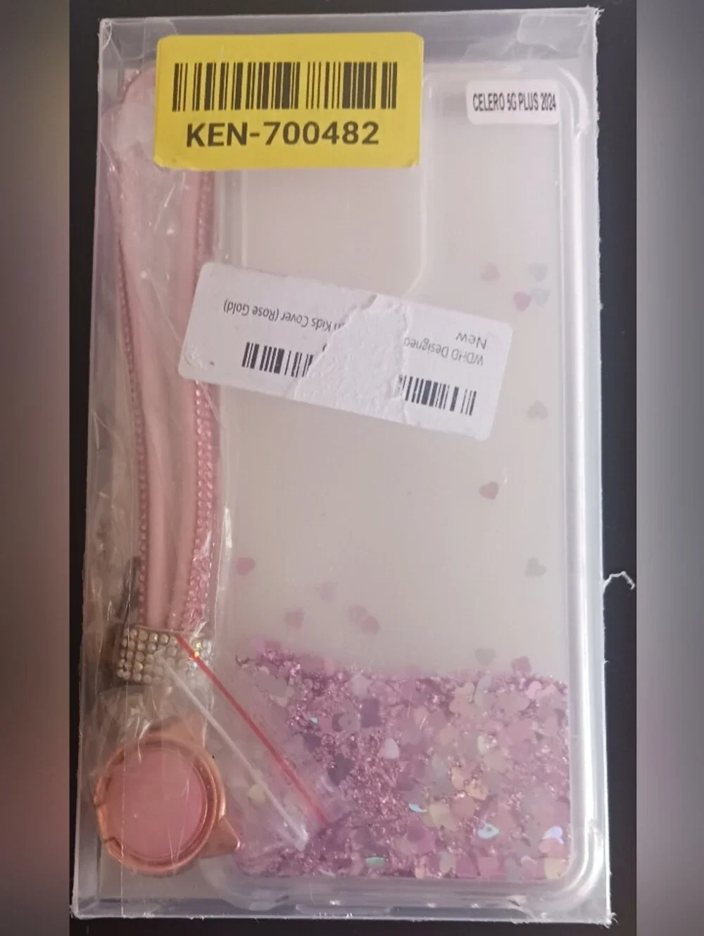 Pink Hlitter Heart Phone Case  Boost Mobile Celero 5G+ (Plus) 2024 New